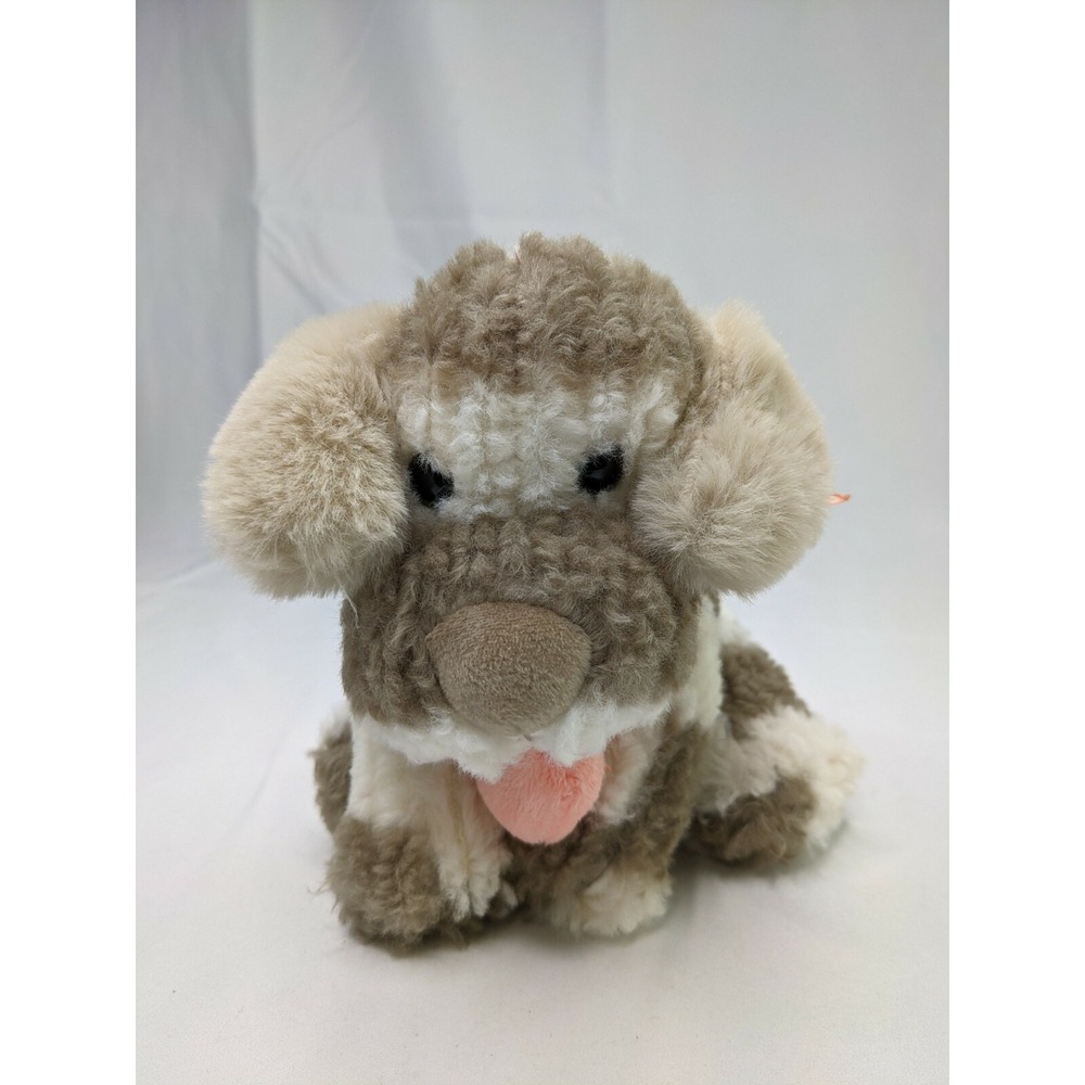 Inter American Products Stripe Dog Plush 7 Inch Brown White 2018 Stuffed Animal